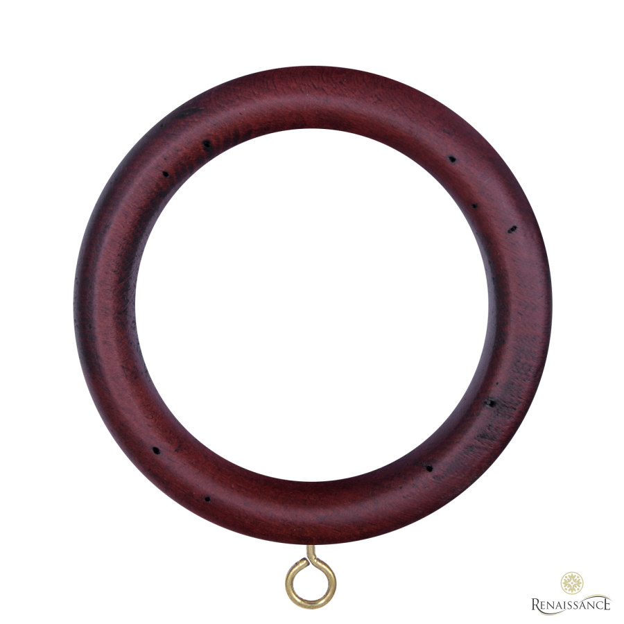 Vintage 50mm Ring Pack of 6 Mahogany