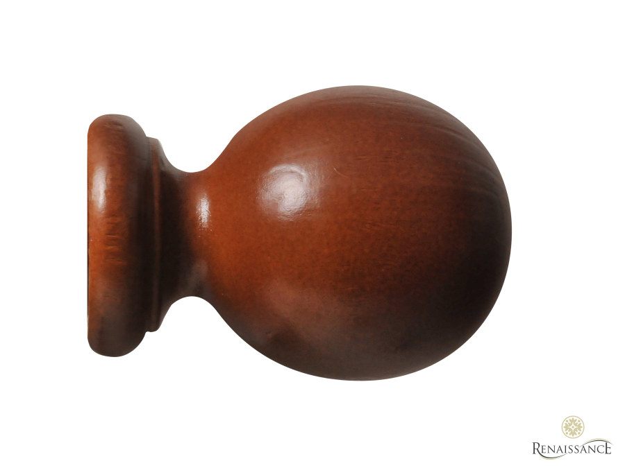 Standard 35mm Finial Ball Walnut
