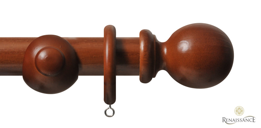 Standard 35mm Pole Set 200cm Ball Walnut