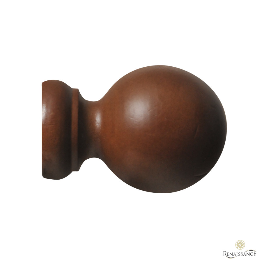 Standard 28mm Finial Ball Walnut