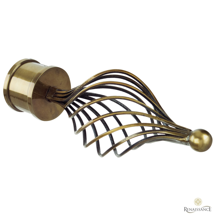 Spectrum 50mm Finial Long Cage Antique Brass