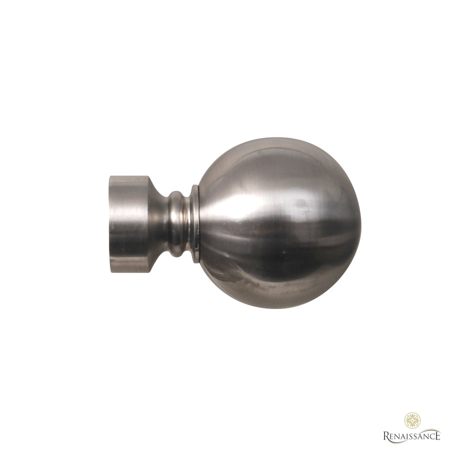 Contract 28 Plain Ball Finial Brushed Nickel