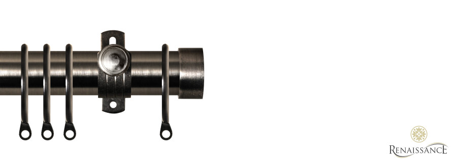 Dimensions 28mm End Cap Pole Set with Adjustable K-Bracket 120cm Gunmetal