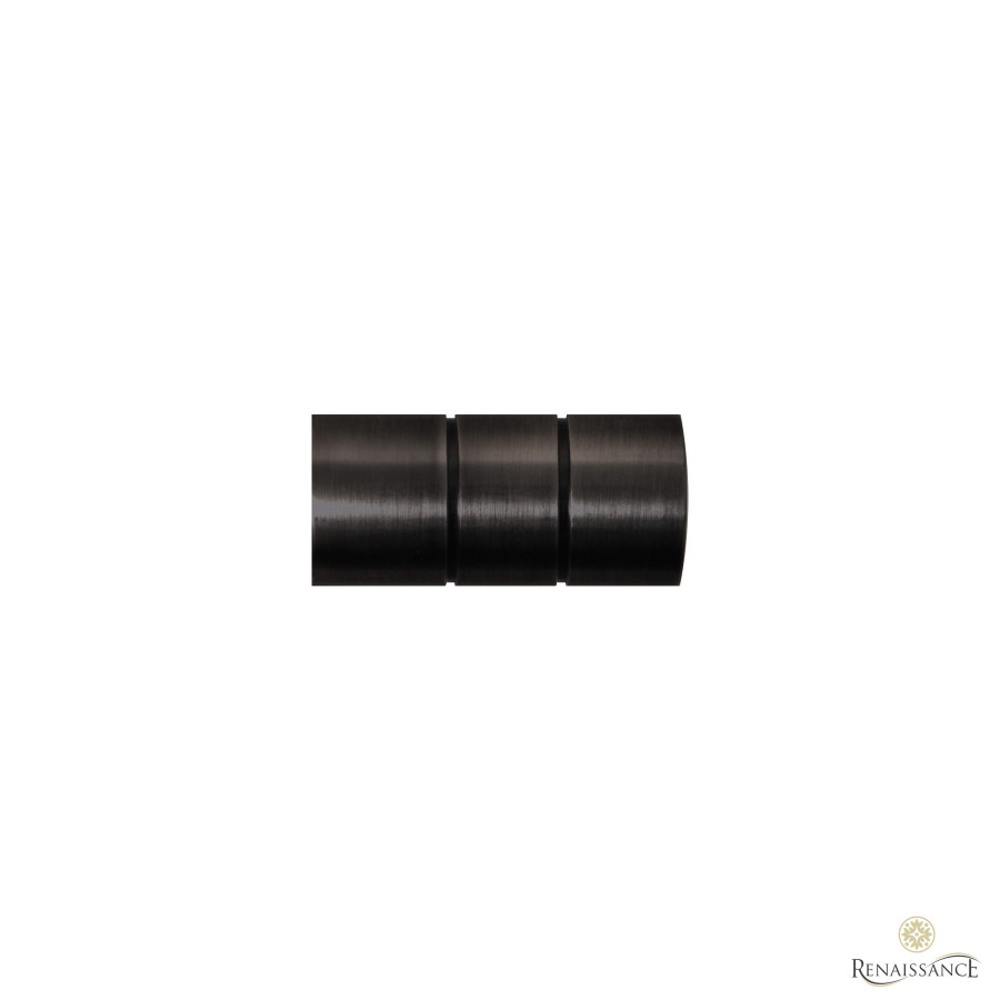 Dimensions 28mm Finial Pair Cylinder Black Nickel