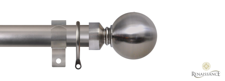 Extensis 28 28mm/25mm Plain Ball Extendable Pole Set 70-120cm Brushed Nickel
