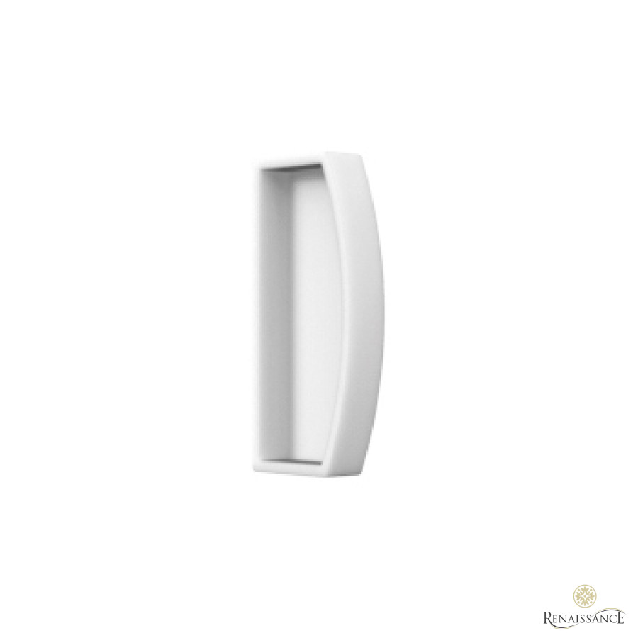 Professional Large Curved Profile End Caps White Pack of 100