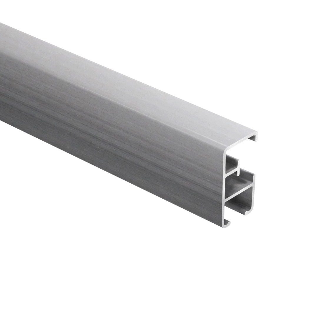 Heavy Duty H-Section 600cm Rail Only Silver Anodised