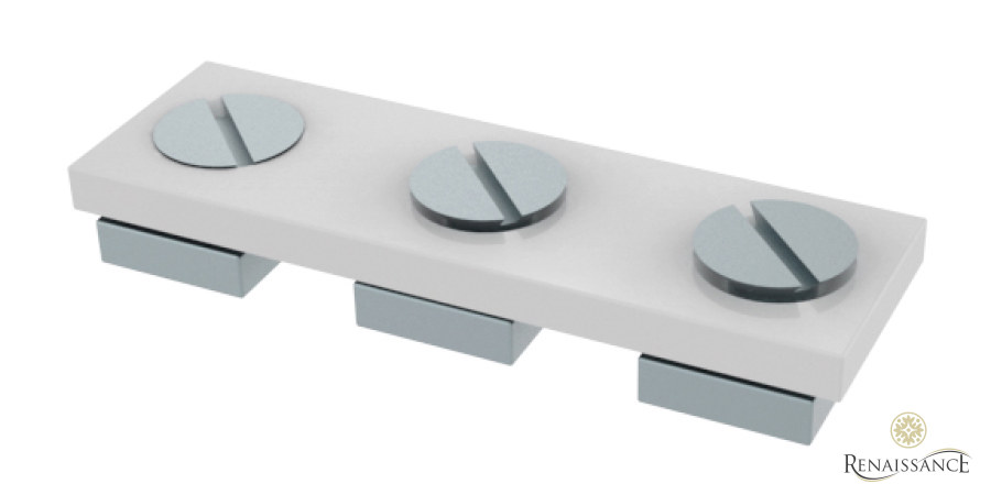 Cubicle Rail T-Join Connecting Piece/Ceiling Fix Bracket White