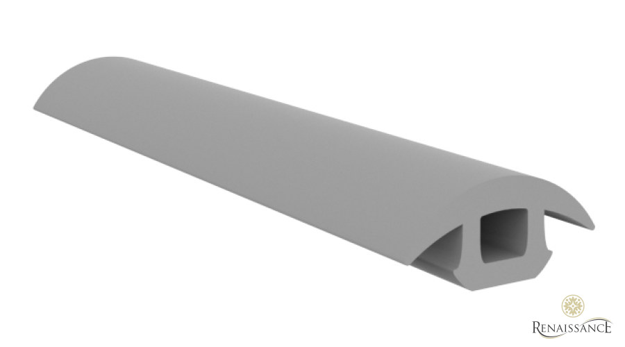 Cubicle Rail PVC Top Groove Cover Silver Anodised