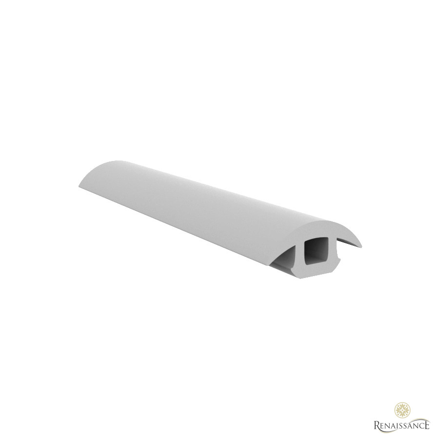 Cubicle Rail PVC Top Groove Cover White