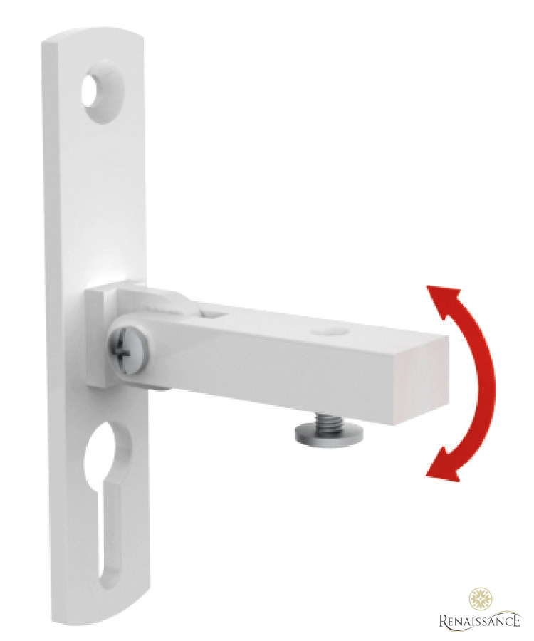 Cubicle Rail Adjustable Metal Bracket for Angled Ceilings White