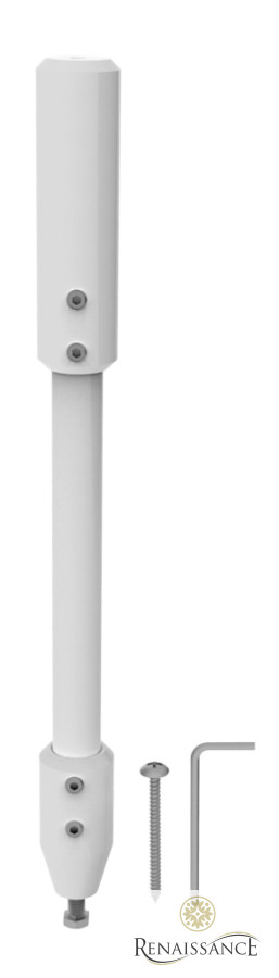 100cm 16mm Tube Complete Ceiling Support Kit White
