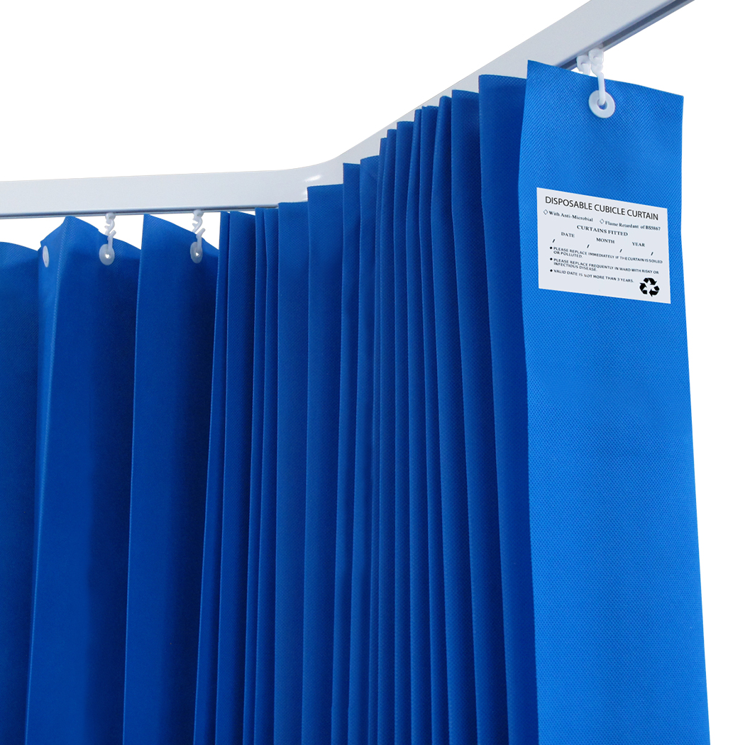 180cm Disposable Cubicle Curtain Blue