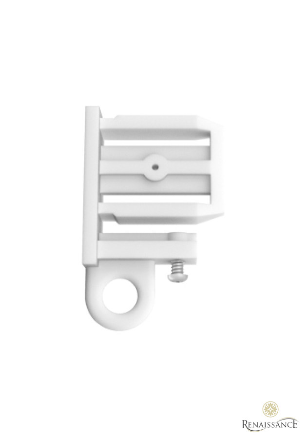 4mm Screw and Eye End Cap White Pack of 100