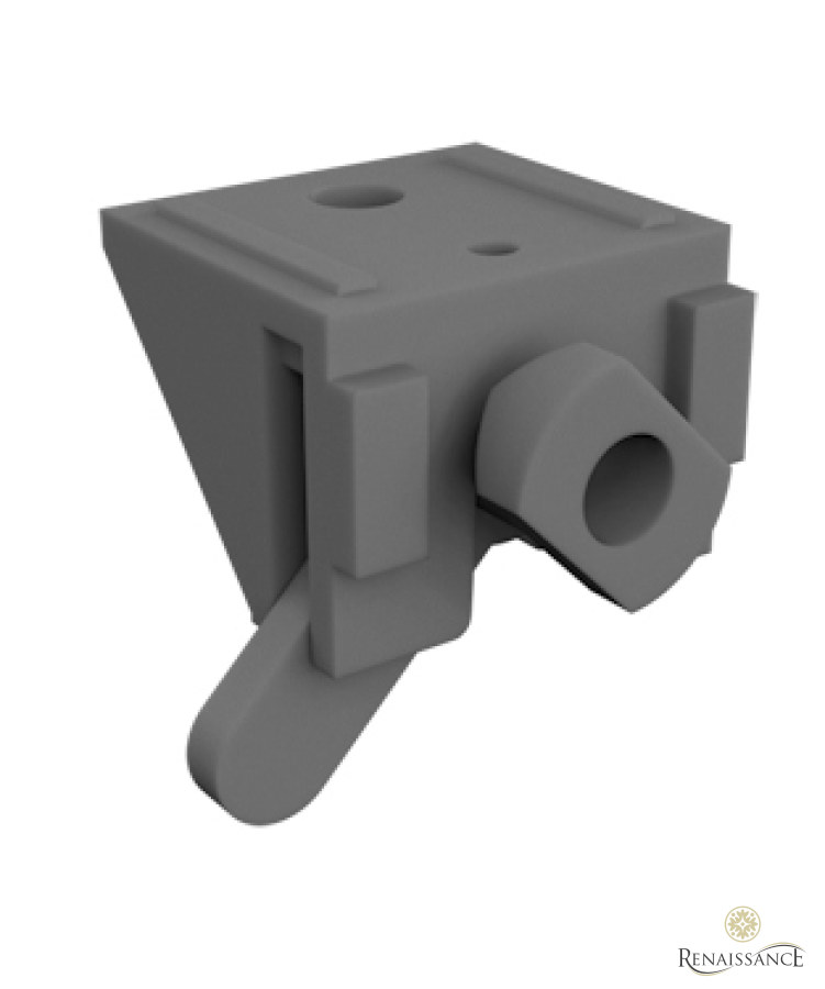 Ceiling Leverlock Bracket with Hole Grey Pack of 100