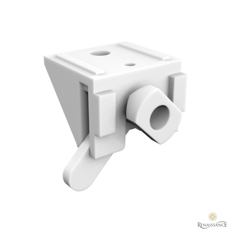 Ceiling Leverlock Bracket with Hole White Pack of 100