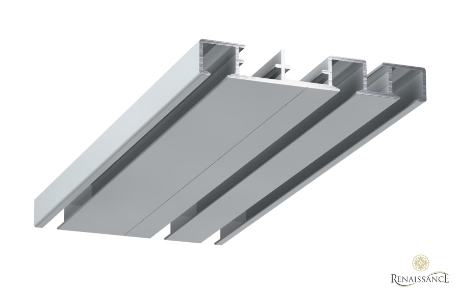Project Track 600cm Pre-drilled Triple Groove Ceiling Fix Track White