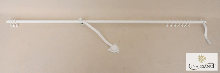 Portiere Rod 107cm Portiere Rod Door Opening Solution White