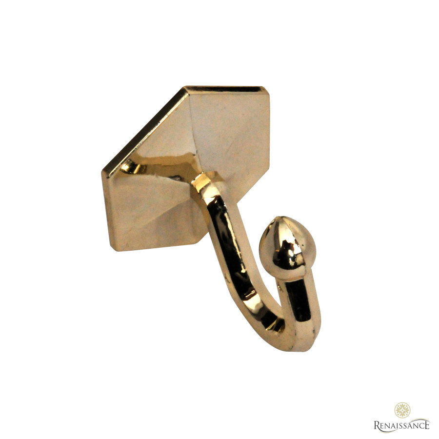 Brass Self Adhesive Hexagonal Tieback Hook Pack of 50
