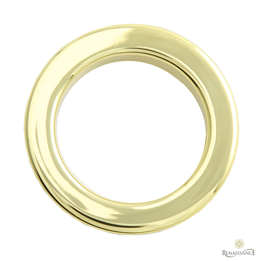 38mm (1 1/2in) Clip In Plastic Eyelets Polished Brass