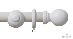 Standard Wood 28mm Ball Complete Pole Set White