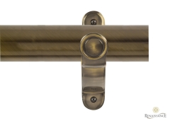 Spectrum 50mm Eyelet Pole Set excluding Finials Antique Brass