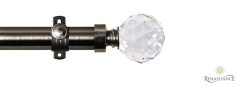 Dimensions 28mm Clear Crystal Cut Diamond Options Eyelet Pole Set Gunmetal