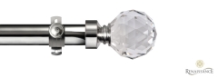 Dimensions 28mm Clear Crystal Cut Diamond Options Eyelet Pole Set Polished Silver