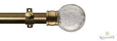 Dimensions 28mm Crackled Glass Options Eyelet Pole Set Antique Brass