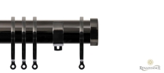Contract 35mm End Cap 35mm Pole Set with Adjustable K Brackets Black Nickel