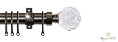 Dimensions 28mm Clear Crystal Cut Diamond Options Pole Set Gunmetal
