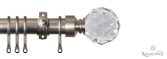Dimensions 28mm Clear Crystal Cut Diamond Options Pole Set Titanium