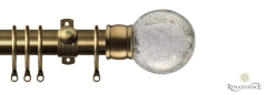 Dimensions 28mm Crackled Glass Options Pole Set Antique Brass