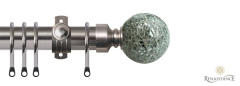 Dimensions 28mm Silver Mirror Mosaic Ball Options Pole Set Brushed Nickel