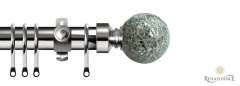Dimensions 28mm Silver Mirror Mosaic Ball Options Pole Set Polished Silver