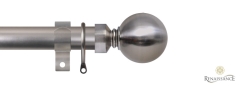 Extensis 28 Plain Ball Extendable Pole Set Brushed Nickel