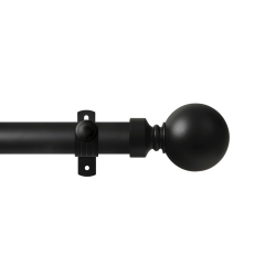 Contract 28 Plain Ball 28mm Eyelet Pole Set with Adjustable K Bracket Matt Black