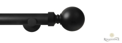 Dimensions 28mm Plain Ball Contemporary Eyelet Pole Set Black