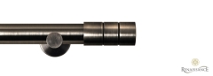 Dimensions 28mm Cylinder Contemporary Eyelet Pole Set Gunmetal