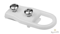 Panel Track Eye for Draw Rod Attachment White