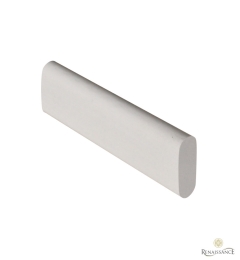 Plastic O-Section Bottom Weight Bar 300cm White