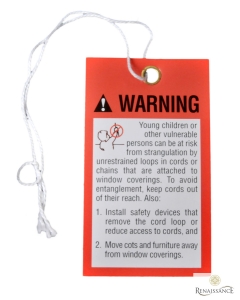 Child Safety Warning Tags