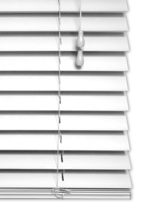 Fauxwood 150cm Drop Venetian Blinds with Strings White