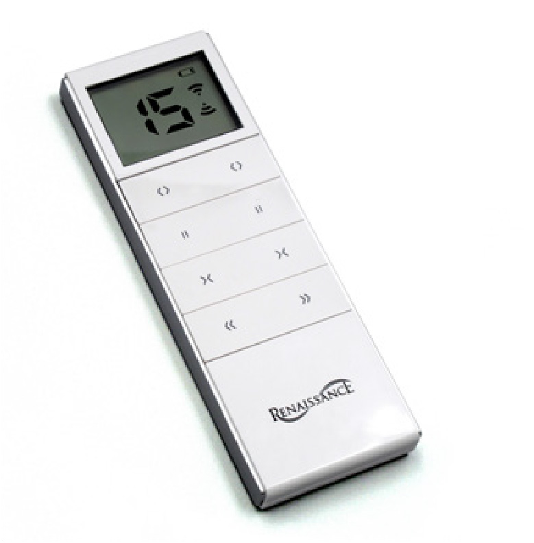 Glide-Aside Motorised Track Handheld 15 Channel Remote Transmitter White