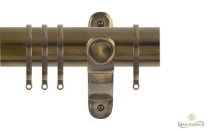Spectrum 50mm Pole Set excluding Finials Antique Brass