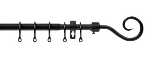 Extensis 16mm Scroll Curtain Pole Sets Matte Black