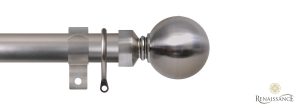 Extensis 28mm Ball End Curtain Pole Sets Brushed Nickel