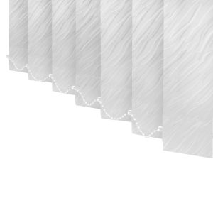 Cirrus Long Drop White Pattern Vertical Blinds