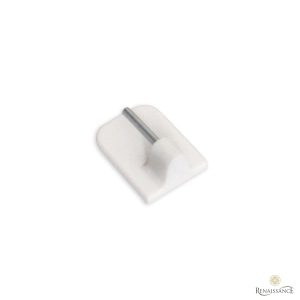White Self Adhesive 2 End Hooks and 1 Centre Support Each Retail Packed