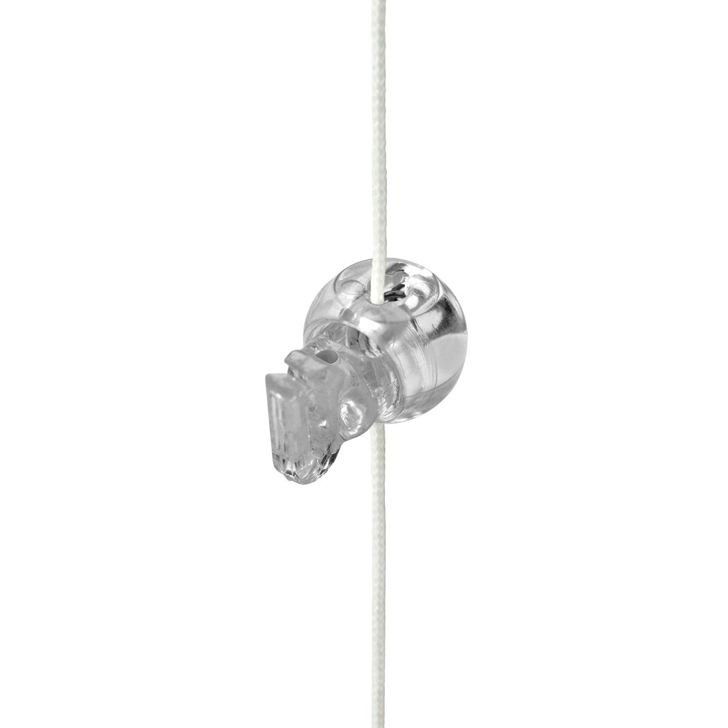 Roman Blind Clip in Adjustable Cord Stopper Clear